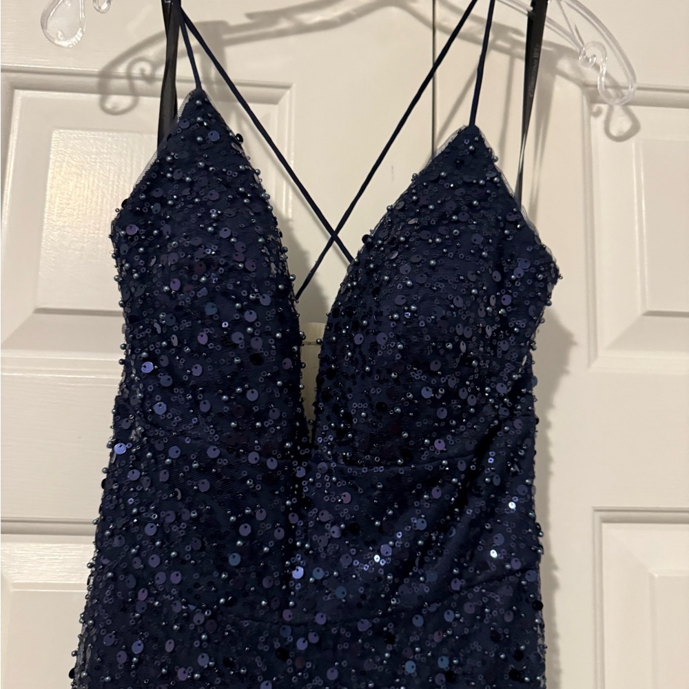 Christina Wu Midnight Sequin Jumpsuit - Picture 5 of 8
